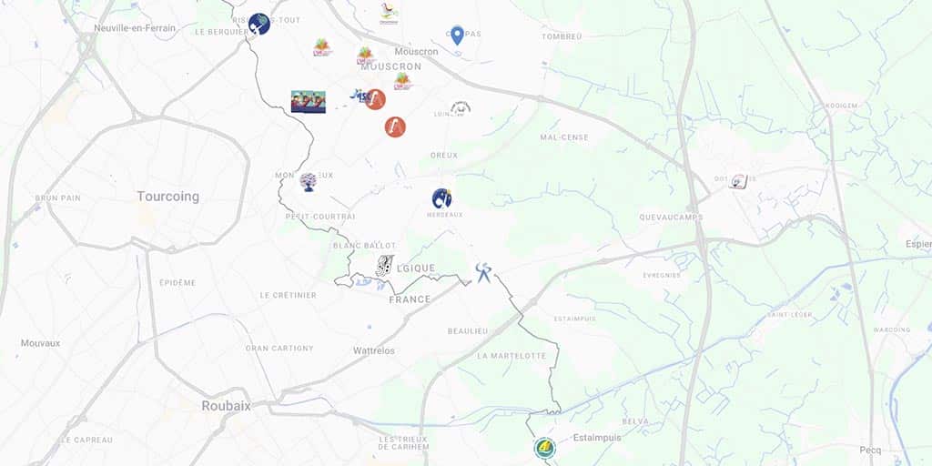 Carte des écoles libres de Mouscron